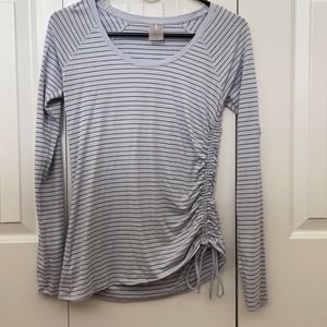 CALIA striped cinched long sleeve
